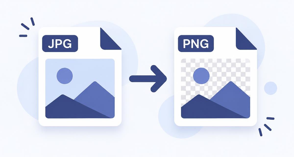 A JPG file card converting into a PNG file card with a transparency checkerboard
